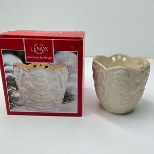 Lenox Merry Lights Santa Claus Holiday Votive Candle Holder